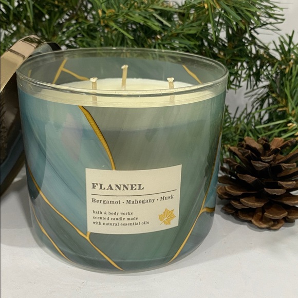 Bath & Body Works Other - Bath & Body Works “Flannel” NEW 3 Wick Candle